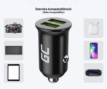 USB AUTOMAŠĪNAS LĀDĒTĀJS CADM-GC-36AA Green Cell