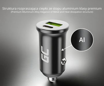 USB AUTOMAŠĪNAS LĀDĒTĀJS CADM-GC-38AC Green Cell