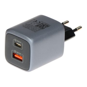USB TĪKLA LĀDĒTĀJS CHAR-X189B-45W-GAN Delta PowerUSB TĪKLA LĀDĒTĀJS CHAR-X189B-45W-GAN Delta Power