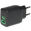 USB MAINS CHARGER PowerSource Duo30 CHARB-GC-30AC-B Green Cell