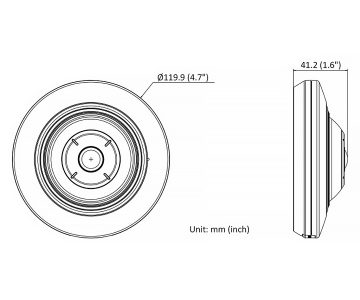 IP KAMERA DS-2CD2955G0-ISU(1.05MM)/PL - 5&nbsp;Mpx 1.05&nbsp;mm - Fish Eye Hikvision