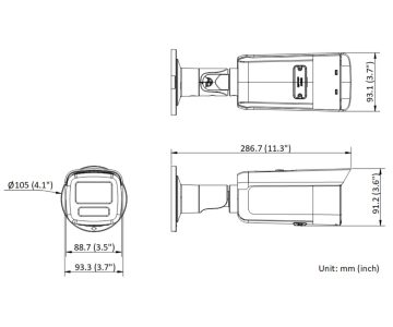 IP KAMERA DS-2CD2T87G2H-LI(2.8MM)(EF)(BLACK) Smart Hybrid Light ColorVu - 8&nbsp;Mpx, 4K UHD 2.8&nbsp;mm Hikvision