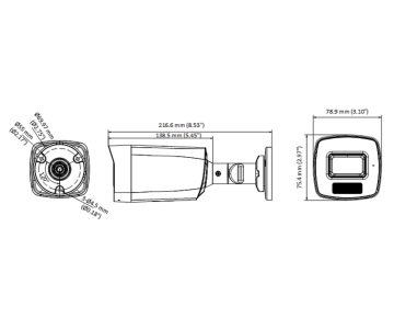 AHD, HD-CVI, HD-TVI, PAL KAMERA DS-2CE17D0T-LFS(2.8MM) Smart Hybrid Light - 1080p Hikvision