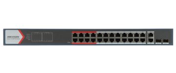 SWITCH POE DS-3E1326P-EI(B) 24-PORTU SFP Hikvision