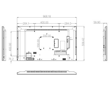 MONITORS HDMI, VGA, AUDIO, USB, RJ45 DS-D5043UC 42.5&nbsp;" Hikvision