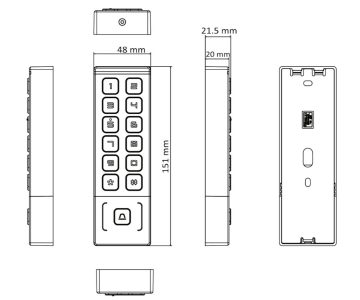KODĒTA PIEKĻUVE DS-K1T809MWX Wi-Fi, Hikvision