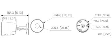 IP KAMERA F3D-PV-0280B Wi-Fi 6, aktyvios atgrasymo funkcijos - 3 Mpx 2.8 mm DAHUA
