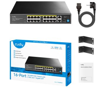 SWITCH POE FS1018PS1 16-PORTU SFP CUDY SWITCH POE FS1018PS1 16-PORTU SFP CUDY