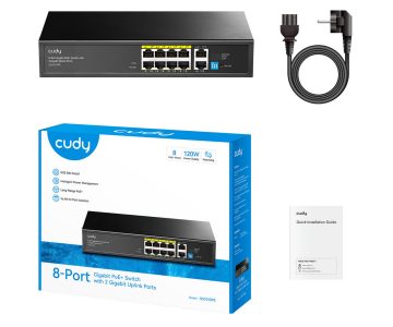 SWITCH POE GS1010PE 8-PORTU CUDY