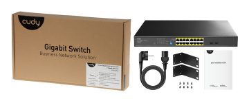 SWITCH POE GS1020PS2 16-PORTU SFP CUDY