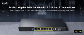 SWITCH POE GS2028PS4-300W 24-PORTU SFP CUDY