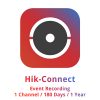PROGRAMMATŪRAS LICENCE HC-EVENTRECORDING/180DAY/1CH/1Y Hikvision