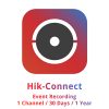 PROGRAMMATŪRAS LICENCE HC-EVENTRECORDING/30DAY/1CH/1Y Hikvision