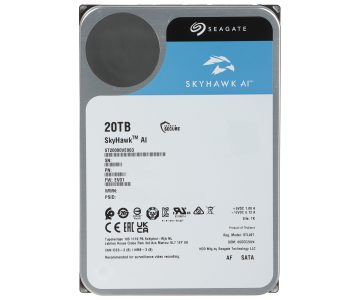 VDIGITĀLĀ VIDEOIERAKSTĪTĀJA DISKS HDD-ST20000VE003 20TB 24/7 SkyHawk AI SEAGATE