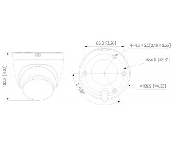 IP KAMERA IPC-HDW1539DA-SAW-IL-0280B Wi-Fi - 5 Mpx 2.8 mm DAHUA