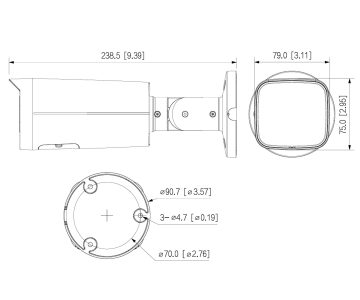 IP KAMERA IPC-HFW21249T-AS-IL-0280B WizSense Smart Dual Light - 12 Mpx 4.5K UHD 2.8 mm DAHUA