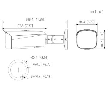 IP KAMERA IPC-HFW3849T1-AS-PV-0360B-S5 TiOC WizSense Full-Color - 8 Mpx 4K UHD 3.6 mm DAHUA