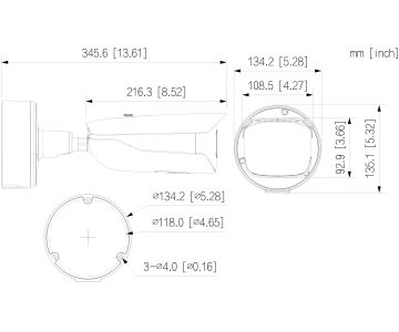IP PRETVANDĀLISMA KAMERA IPC-HFW7442H-Z-2712F-DC12AC24V-X - 4 Mpx 2.7 ... 12 mm - MOTOZOOM DAHUA