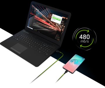 VADS KABGC13 USB-A/USB-C Ray 2.0 m Green Cell