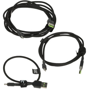 KABEĻU KOMPLEKTS KABGCSET04 Ray 0.3 m, 1.2 m, 2.0 m Green CellKABEĻU KOMPLEKTS KABGCSET04 Ray 0.3 m, 1.2 m, 2.0 m Green Cell