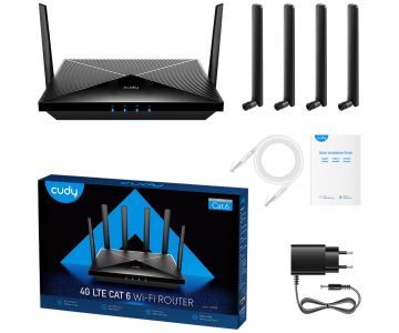 ROUTER 4G LTE LT700 2.4 GHz, 5 GHz, 300 Mbps + 867 Mbps CUDY