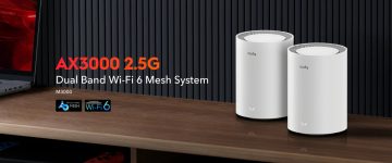 WI-FI KODU SÜSTEEM MESH M3000 (2-PAKEND) V2.0 Wi-Fi 6 2,4 GHz, 5 GHz, 574 Mbps + 2402 Mbps CUDY