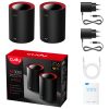 WI-FI MĀJAS SISTĒMA MESH M3000(2-PACK)-BLACK Wi-Fi 6 2.4&nbsp;GHz, 5&nbsp;GHz, 574&nbsp;Mbps + 2402&nbsp;Mbps CUDY
