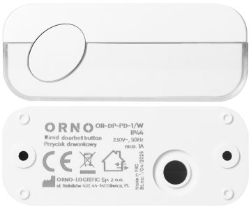 DOORBELL BUTTON OR-DP-PD-1/W WHITE ORNO
