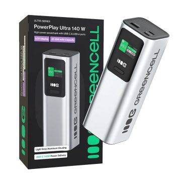 LĀDĒTĀJAKUMULATORS POWERPLAY ULTRA PBGC25UD 25200 mAh 140 W Green CellLĀDĒTĀJAKUMULATORS POWERPLAY ULTRA PBGC25UD 25200 mAh 140 W Green Cell