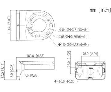 LODVEIDA KAMERU KRONŠTEINS PFB2203W-B DAHUA LODVEIDA KAMERU KRONŠTEINS PFB2203W-B DAHUA