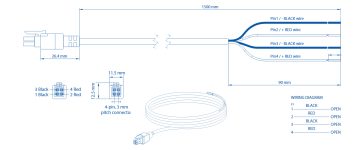 STRĀVAS VADS PR2PL15B 1.5 m Teltonika STRĀVAS VADS PR2PL15B 1.5 m Teltonika