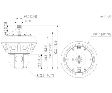 ĀRĒJĀ IP ROTĀCIJU KAMERA PSDW82442M-A270-D440-DC36V-S3 PANORĀMA WizMind - 4&nbsp;Mpx, 22&nbsp;Mpx 5.5&nbsp;... 300&nbsp;mm, 6 X 2.8&nbsp;mm DAHUA
