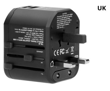 UNIVERSĀLAIS TĪKLA ADAPTERIS AR USB BAROŠANAS ADAPTERI TA-6 Virone