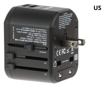 UNIVERSĀLAIS TĪKLA ADAPTERIS AR USB BAROŠANAS ADAPTERI TA-6 Virone