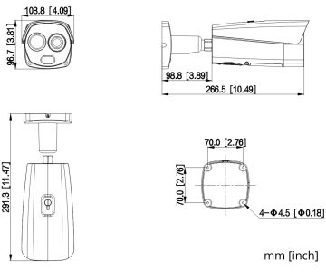 IP HIBRĪDA TERMOKAMERA TPC-BF2241-TB7F8-DW-S2 7.0 mm - 960p, 8.0 mm - 4 Mpx DAHUA IP HIBRĪDA TERMOKAMERA TPC-BF2241-TB7F8-DW-S2 7.0 mm - 960p, 8.0 mm - 4 Mpx DAHUA