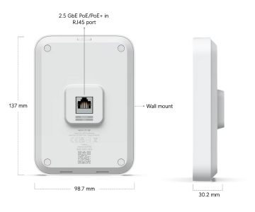 PIEKĻUVES PUNKTS UQ-U7-IW UniFi Wi-Fi 7 2.4 GHz, 5 GHz, 688 Mbps + 4300 Mbps UBIQUITI