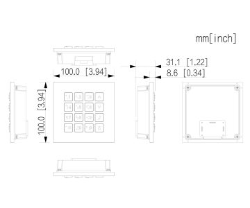 TASTATŪRAS MODULIS VTO4103F-MK VTO4103F MODULIM DAHUA