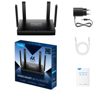 ROUTER WR3000 Wi-Fi 6 2.4 GHz, 5 GHz 574 Mbps + 2402 Mbps CUDY