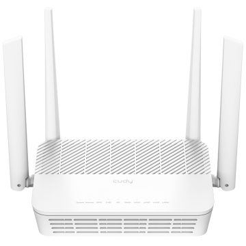 ROUTER WR3000S Wi-Fi 6 2.4 GHz, 5 GHz 574 Mbps + 2402 Mbps CUDYROUTER WR3000S Wi-Fi 6 2.4 GHz, 5 GHz 574 Mbps + 2402 Mbps CUDY