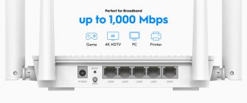 ROUTER WR3000S Wi-Fi 6 2.4 GHz, 5 GHz 574 Mbps + 2402 Mbps CUDY
