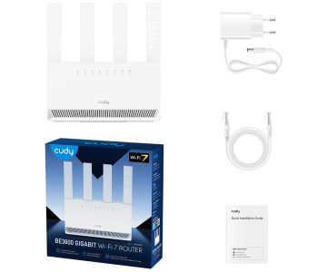 ROUTER WR3600E Wi-Fi 7 2.4 GHz, 5 GHz 688 Mbps + 2880 Mbps CUDY