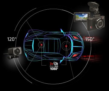 AUTOMAŠĪNAS SALONĀ UZSTĀDĀMS VIDEOREĢISTRATORS XB-S10-DUO Xblitz