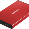 Natec Rhino Go SATA 2,5 collu USB 3.0 ārējā cietā diska korpuss, sarkans