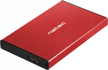 Natec Rhino Go SATA 2,5 collu USB 3.0 ārējā cietā diska korpuss, sarkans