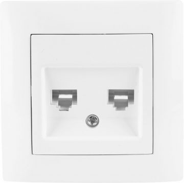 Dubultā datora kontaktligzda VCX WESA LC 41 BaltaDubultā datora kontaktligzda VCX WESA LC 41 Balta
