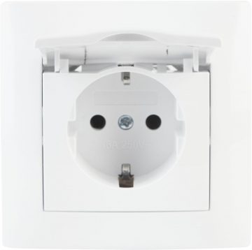 Kontaktligzda ar atloku: schuko VCX WESA LC 18 WhiteKontaktligzda ar atloku: schuko VCX WESA LC 18 White