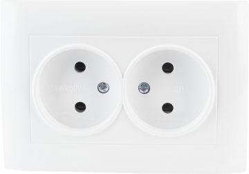 VCX WESA LC 14 dubultā kontaktligzda, baltaVCX WESA LC 14 dubultā kontaktligzda, balta