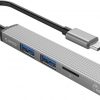 Orico centrmezgls USB-C 3xport USB-A, microSD lasītājs, alumīnijs