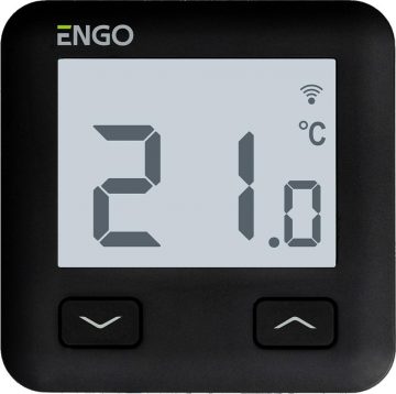 ENGO Controls E10-B - Temperatūras regulators, 230 V, melns, Wi-Fi, internets, iebūvējamsENGO Controls E10-B - Temperatūras regulators, 230 V, melns, Wi-Fi, internets, iebūvējams