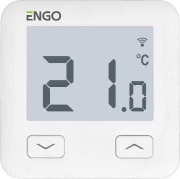 ENGO Controls E10-W - Temperatūras regulators, 230 V, balts, Wi-Fi, internets, iebūvējamsENGO Controls E10-W - Temperatūras regulators, 230 V, balts, Wi-Fi, internets, iebūvējams